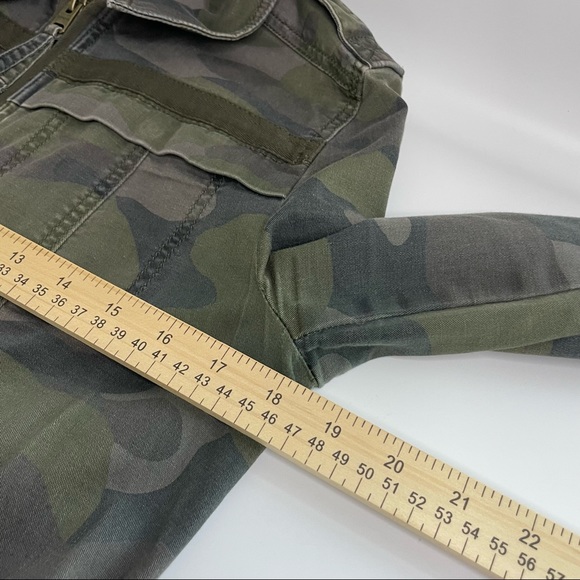 Express Camo Drawstring Utility Jacket Green S - Picture 11 of 12